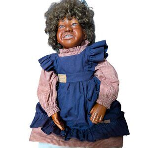 Brunswood Doll Lanai 24 in Molded Wood Cloth Body Signed by Nancy Bruns 1986